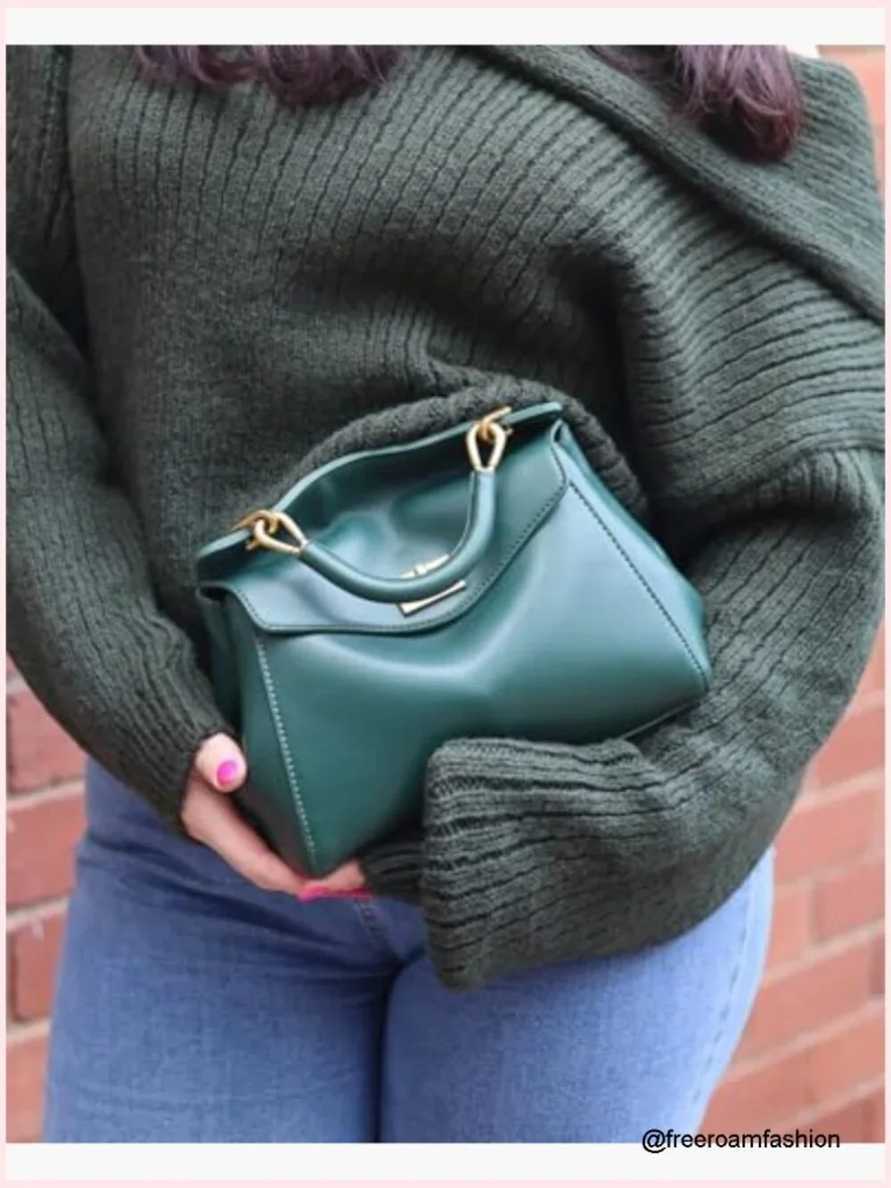 Top Handle Satchel Vegan Leather Crossbody Purse